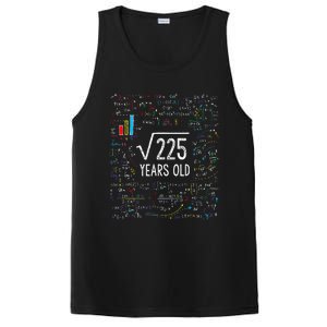 Square Root Of 225 15th Birthday 15 Year Old Gifts Math Bday PosiCharge Competitor Tank