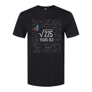 Square Root Of 225 15th Birthday 15 Year Old Gifts Math Bday Softstyle CVC T-Shirt