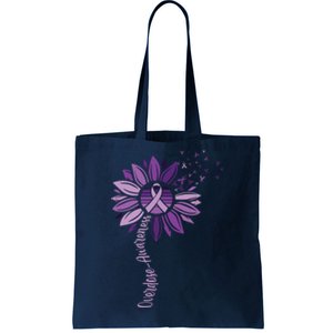 Sunflower Ribbons Overdose Awareness Tote Bag