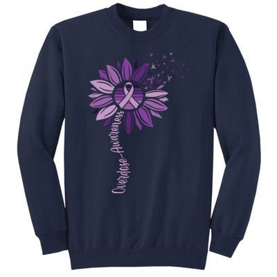 Sunflower Ribbons Overdose Awareness Tall Sweatshirt