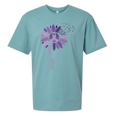 Sunflower Ribbons Overdose Awareness Sueded Cloud Jersey T-Shirt