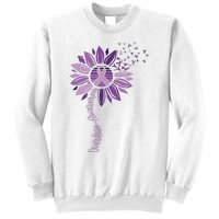 Sunflower Ribbons Overdose Awareness Sweatshirt