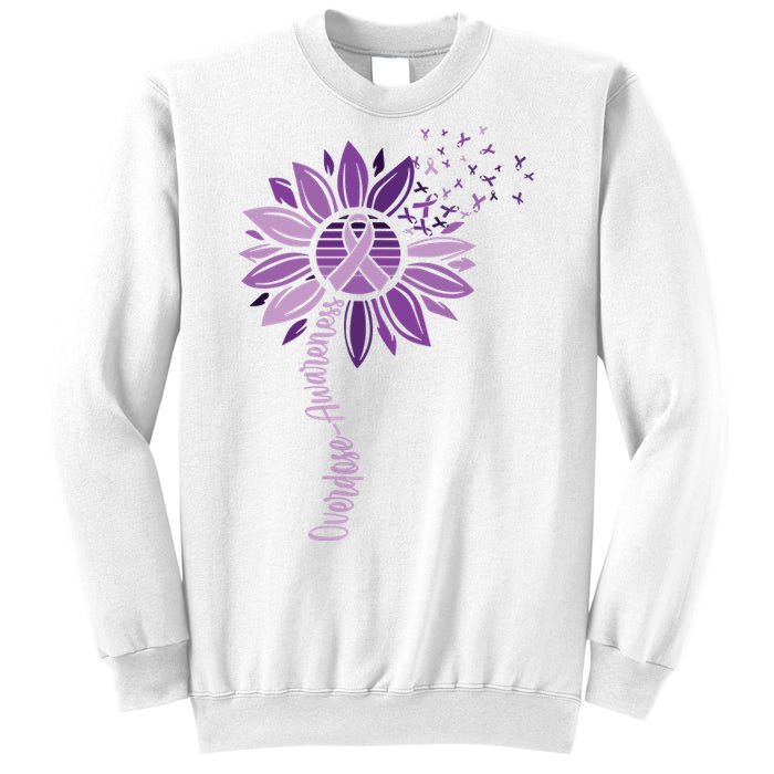 Sunflower Ribbons Overdose Awareness Sweatshirt