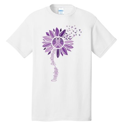 Sunflower Ribbons Overdose Awareness Tall T-Shirt