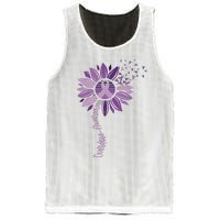 Sunflower Ribbons Overdose Awareness Mesh Reversible Basketball Jersey Tank