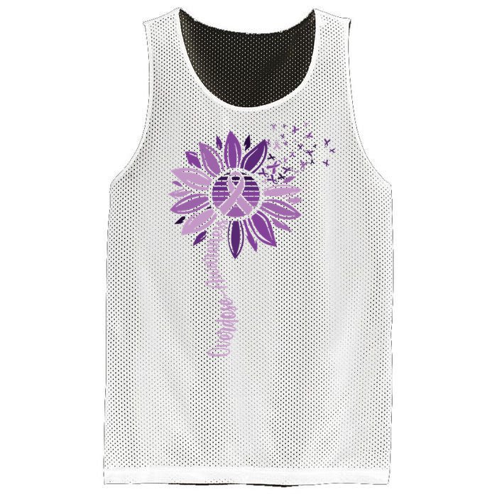 Sunflower Ribbons Overdose Awareness Mesh Reversible Basketball Jersey Tank