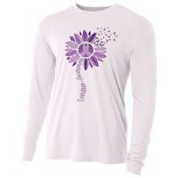 Sunflower Ribbons Overdose Awareness Cooling Performance Long Sleeve Crew