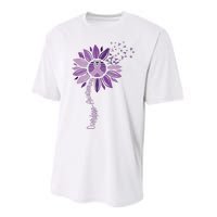 Sunflower Ribbons Overdose Awareness Performance Sprint T-Shirt