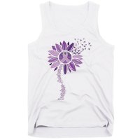 Sunflower Ribbons Overdose Awareness Tank Top