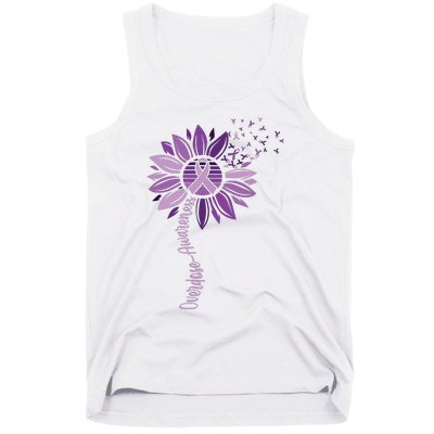 Sunflower Ribbons Overdose Awareness Tank Top