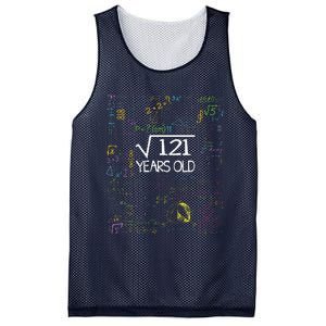 Square Root Of 121 11th Birthday 11 Year Old Funny Nerd Math Mesh Reversible Basketball Jersey Tank