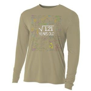 Square Root Of 121 11th Birthday 11 Year Old Funny Nerd Math Cooling Performance Long Sleeve Crew