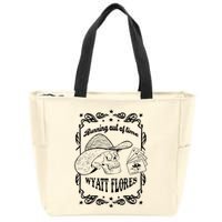 Skull Running Out Of Time Wyatt Flores Zip Tote Bag