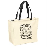 Skull Running Out Of Time Wyatt Flores Zip Tote Bag
