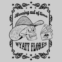 Skull Running Out Of Time Wyatt Flores Tie-Dye T-Shirt