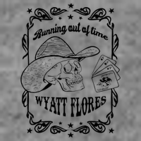Skull Running Out Of Time Wyatt Flores 7-Panel Snapback Hat