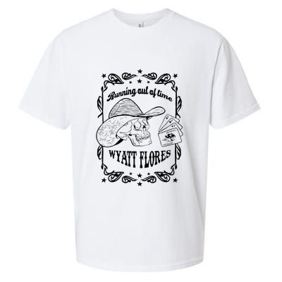 Skull Running Out Of Time Wyatt Flores Sueded Cloud Jersey T-Shirt
