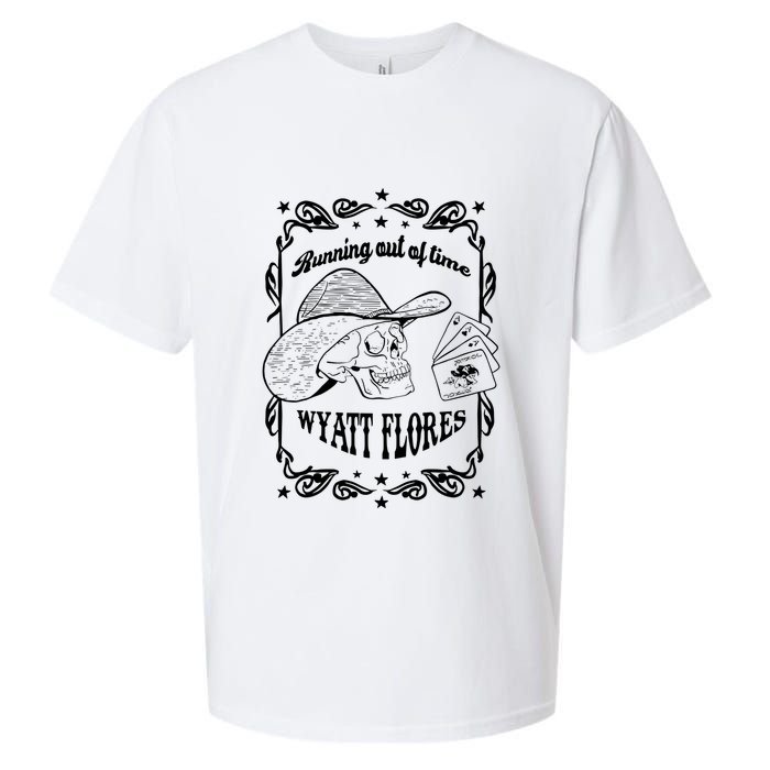 Skull Running Out Of Time Wyatt Flores Sueded Cloud Jersey T-Shirt