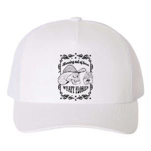 Skull Running Out Of Time Wyatt Flores Yupoong Adult 5-Panel Trucker Hat