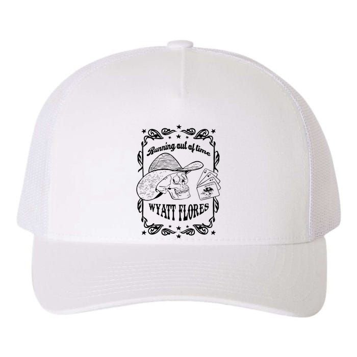 Skull Running Out Of Time Wyatt Flores Yupoong Adult 5-Panel Trucker Hat