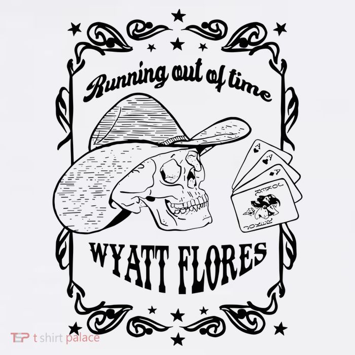 Skull Running Out Of Time Wyatt Flores Hoodie