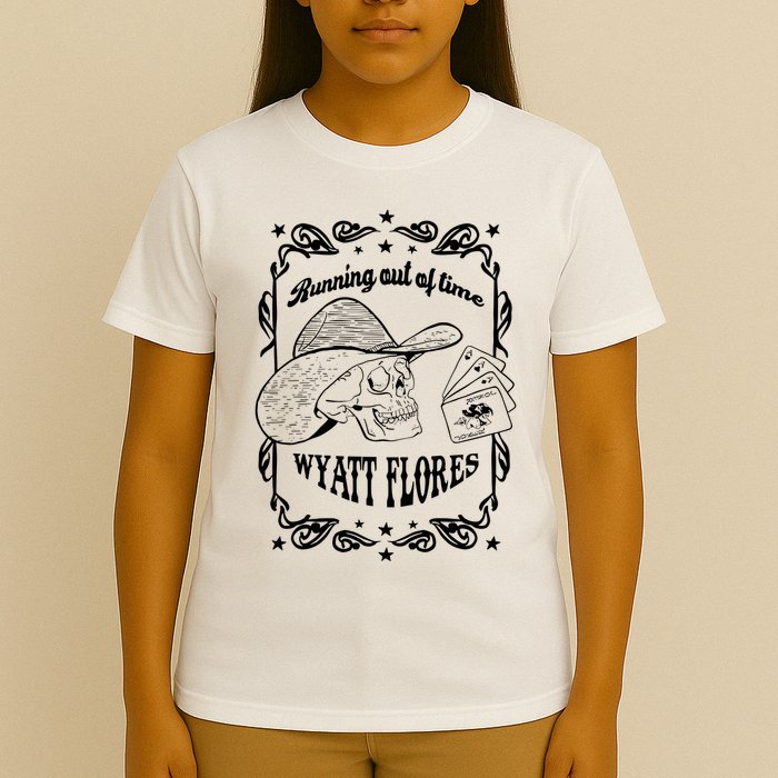 Skull Running Out Of Time Wyatt Flores T-Shirt