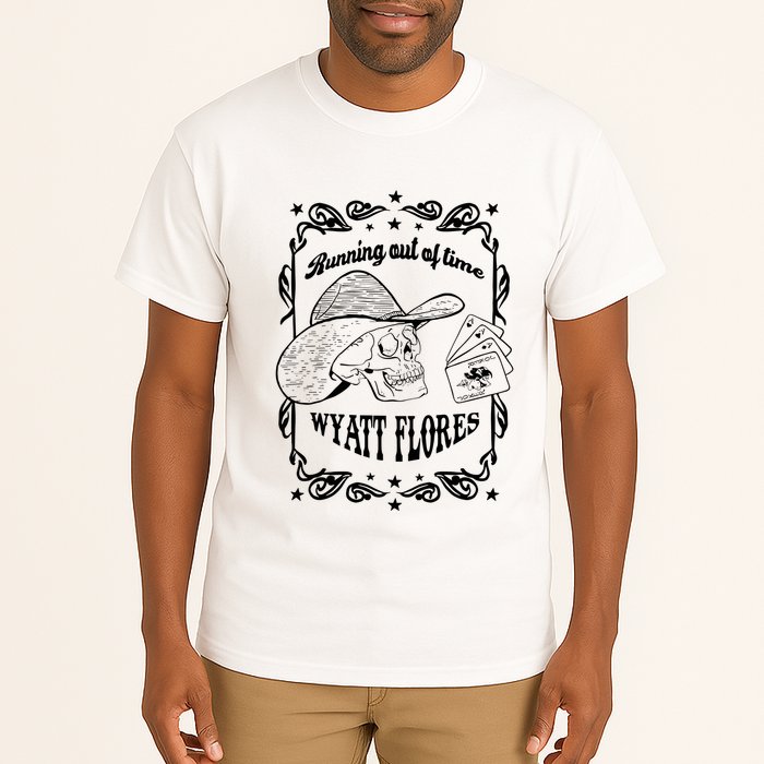 Skull Running Out Of Time Wyatt Flores Tall T-Shirt