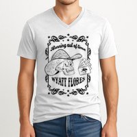Skull Running Out Of Time Wyatt Flores V-Neck T-Shirt