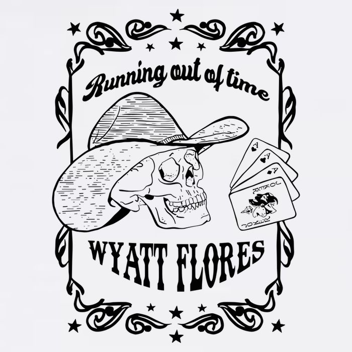 Skull Running Out Of Time Wyatt Flores Button