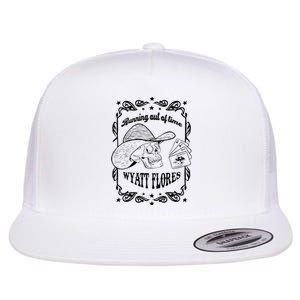 Skull Running Out Of Time Wyatt Flores Flat Bill Trucker Hat