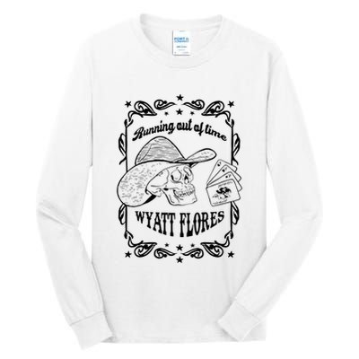 Skull Running Out Of Time Wyatt Flores Tall Long Sleeve T-Shirt