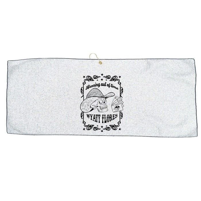 Skull Running Out Of Time Wyatt Flores Large Microfiber Waffle Golf Towel