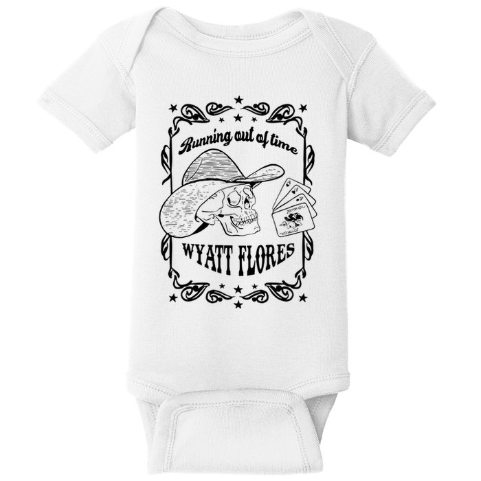 Skull Running Out Of Time Wyatt Flores Baby Bodysuit