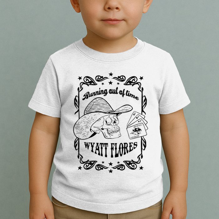 Skull Running Out Of Time Wyatt Flores Toddler T-Shirt