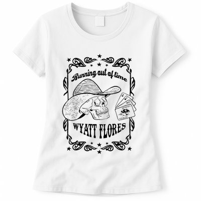Skull Running Out Of Time Wyatt Flores Womens T-Shirt