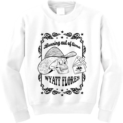Skull Running Out Of Time Wyatt Flores Kids Sweatshirt