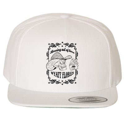 Skull Running Out Of Time Wyatt Flores Wool Snapback Cap