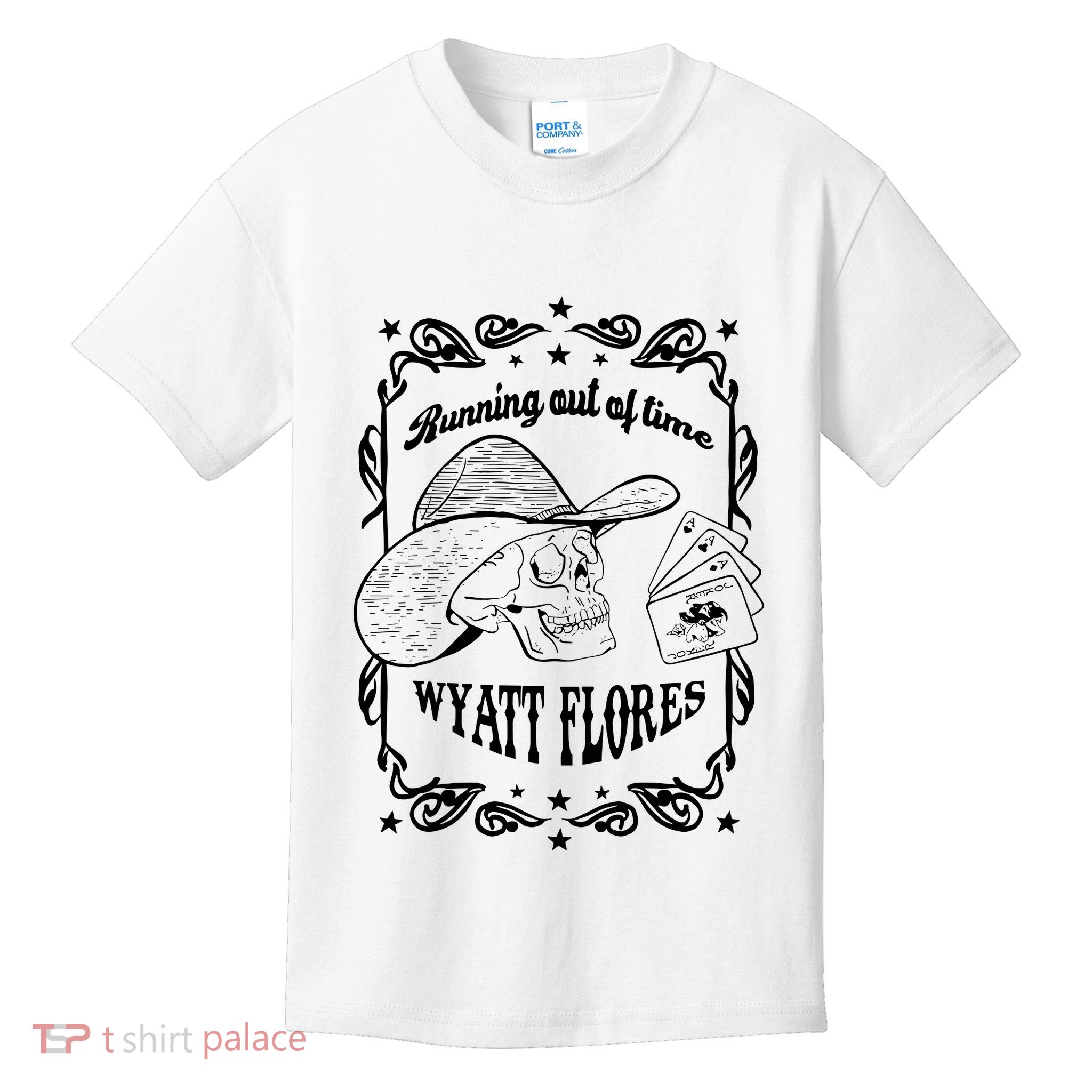 Skull Running Out Of Time Wyatt Flores Kids T-Shirt