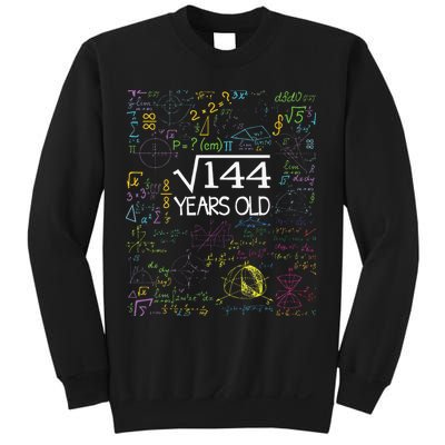 Square Root Of 144 12th Birthday Funny 12 Year Old Nerd Math Sweatshirt