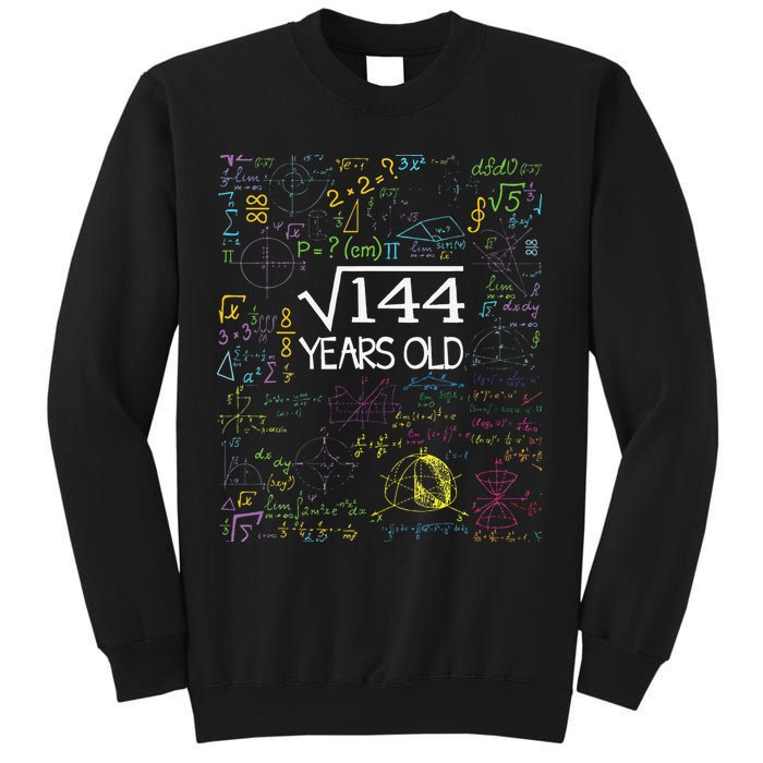 Square Root Of 144 12th Birthday Funny 12 Year Old Nerd Math Sweatshirt