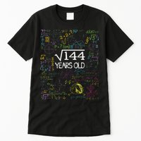 Square Root Of 144 12th Birthday Funny 12 Year Old Nerd Math Tall T-Shirt