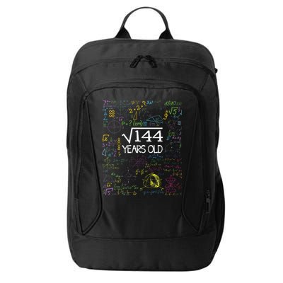 Square Root Of 144 12th Birthday Funny 12 Year Old Nerd Math City Backpack