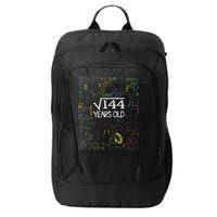 Square Root Of 144 12th Birthday Funny 12 Year Old Nerd Math City Backpack