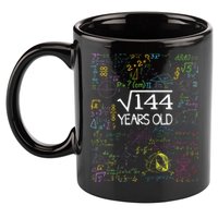 Square Root Of 144 12th Birthday Funny 12 Year Old Nerd Math 11oz C Handle Ceramic Mug