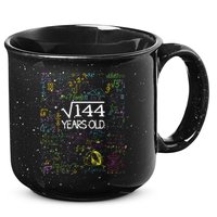 Square Root Of 144 12th Birthday Funny 12 Year Old Nerd Math 15oz Campfire Ceramic Mug