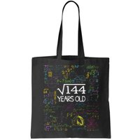Square Root Of 144 12th Birthday Funny 12 Year Old Nerd Math Bag