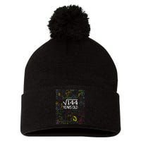 Square Root Of 144 12th Birthday Funny 12 Year Old Nerd Math Pom Pom 12in Knit Beanie