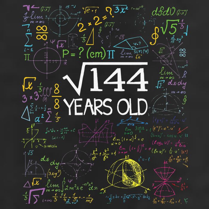Square Root Of 144 12th Birthday Funny 12 Year Old Nerd Math Trucker Hat