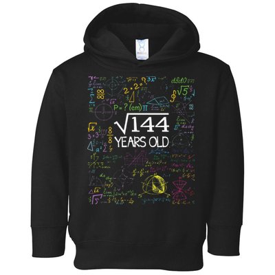 Square Root Of 144 12th Birthday Funny 12 Year Old Nerd Math Toddler Hoodie