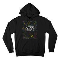 Square Root Of 144 12th Birthday Funny 12 Year Old Nerd Math Tall Hoodie